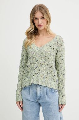 Sveter Pepe Jeans zelená farba, ľahké, PL702306