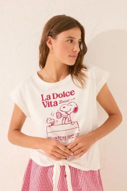 Bavlnené tričko women'secret dámske, biela farba, 3279713