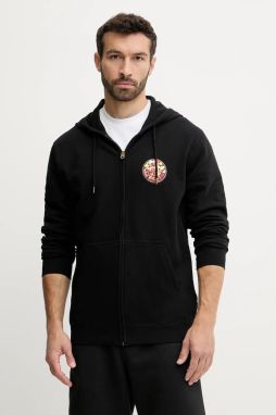 Mikina Rip Curl čierna farba, s kapucňou, s potlačou, 07EMFL