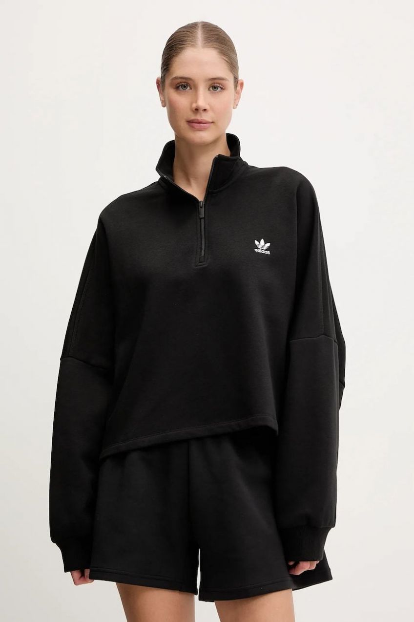 Mikina adidas Originals čierna farba, jednofarebná, IW0951