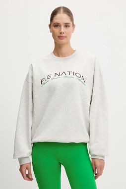 Mikina P.E Nation Volume šedá farba, vzorovaná, 252F197
