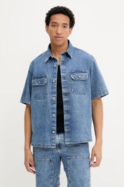 Rifľová košeľa Hugo Blue regular, s klasickým golierom, 50545213