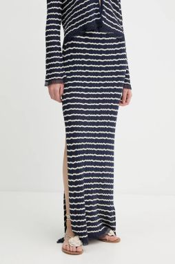 Sukňa Rag & Bone tmavomodrá farba, maxi, puzdrová, WAS25P024UG24