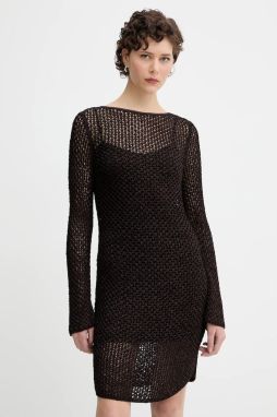 Šaty Rag & Bone hnedá farba, mini, priliehavé, WAS25P017LB17