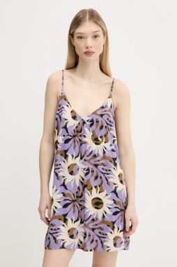 Šaty Rip Curl fialová farba, mini, áčkový strih, 07AWDR