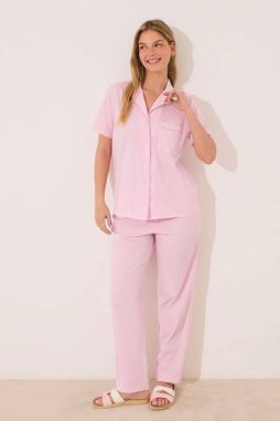 Bavlnené pyžamo women'secret ružová farba, bavlnené, 3599228