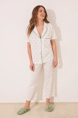 Bavlnené pyžamo women'secret biela farba, bavlnené, 3599200