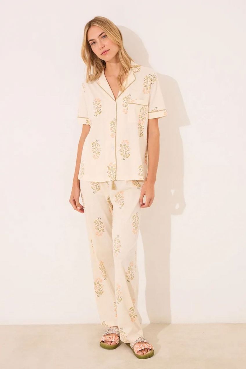 Bavlnené pyžamo women'secret béžová farba, bavlnené, 3139884
