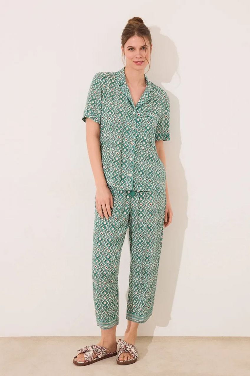 Pyžamo women'secret dámske, zelená farba, 4859417