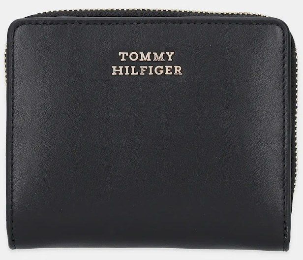 Kožená peňaženka Tommy Hilfiger čierna farba, AW0AW17499