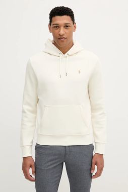 Mikina Polo Ralph Lauren béžová farba, s kapucňou, jednofarebná, 710907092