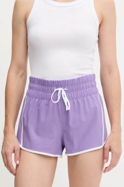 Šortky Rip Curl fialová farba, s nášivkou, vysoký pás, 01QWBO