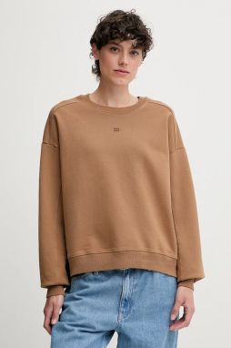 Bavlnená mikina Tommy Hilfiger hnedá farba, jednofarebná, WW0WW45754