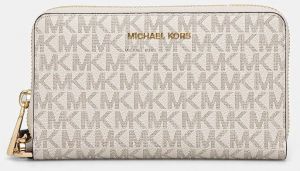 Peňaženka MICHAEL Michael Kors dámska, béžová farba, 32F1GJ6E2B