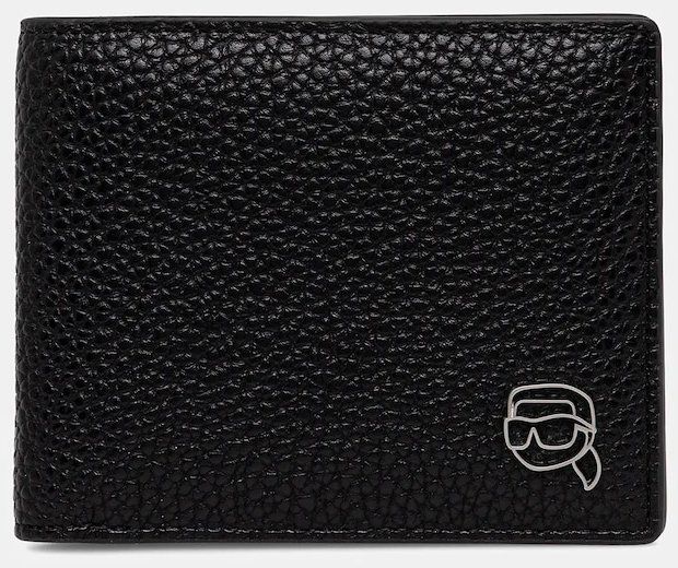 Peňaženka Karl Lagerfeld K/ICON pánska, čierna farba, A3M32056