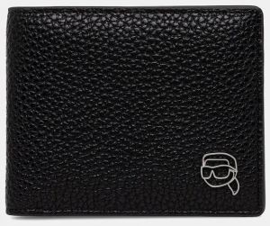 Peňaženka Karl Lagerfeld K/ICON pánska, čierna farba, A3M32056