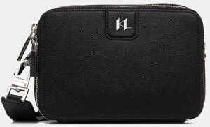 Kožená taška Karl Lagerfeld K/MONOGRAM čierna farba, A3M30157