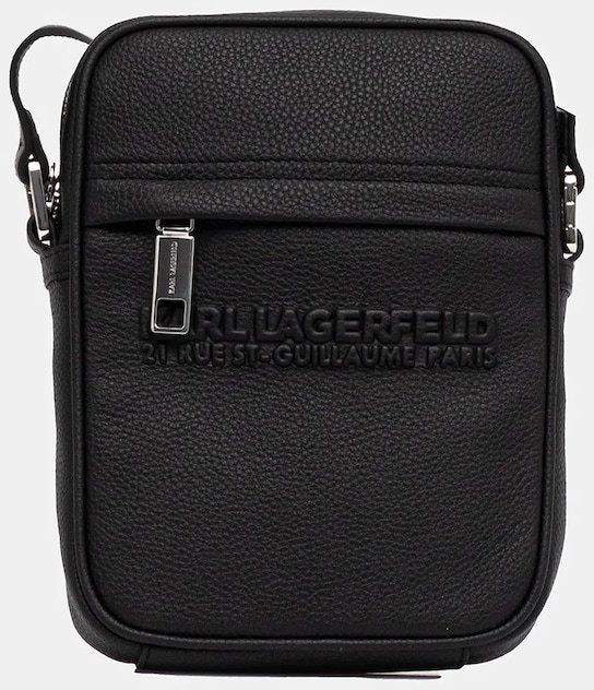 Kožená taška Karl Lagerfeld K/RSG čierna farba, A3M30177