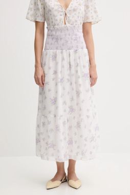 Sukňa Pepe Jeans biela farba, maxi, áčkový strih, PL901223