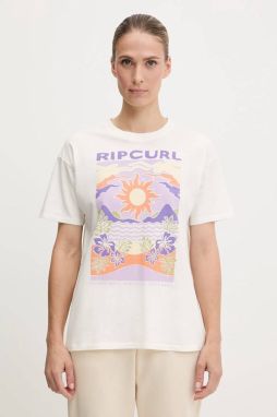 Bavlnené tričko Rip Curl dámske, biela farba, 0I1WTE