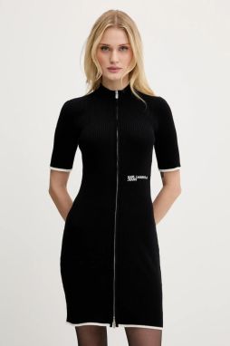 Šaty Karl Lagerfeld Jeans čierna farba, mini, priliehavé, A3W13013