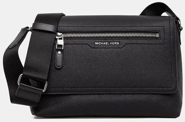 Kožená taška Michael Kors HUDSON čierna farba, 33T5LHDM0L