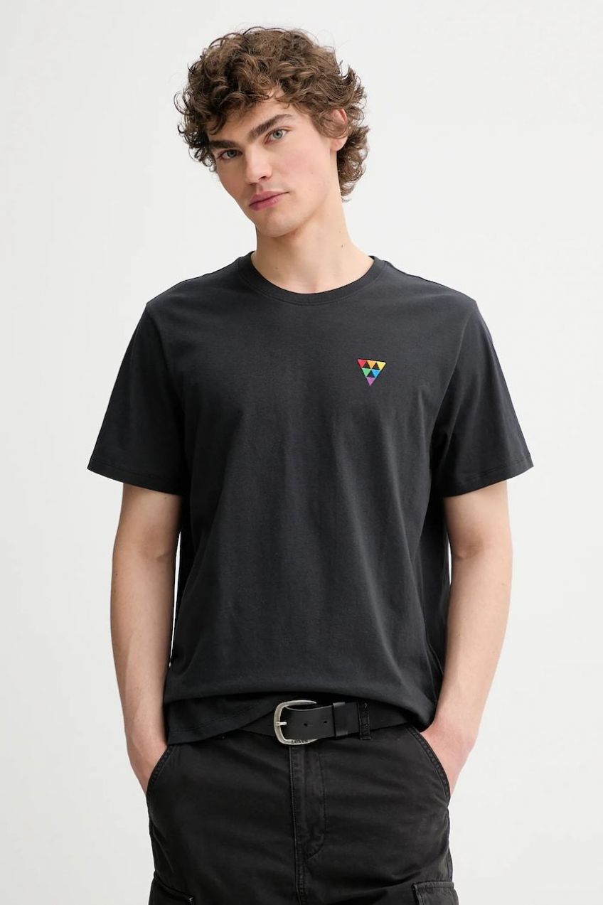 Bavlnené tričko Levi's Pride pánske, biela farba, s potlačou, 24671