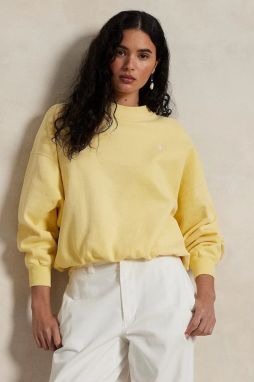 Mikina Polo Ralph Lauren žltá farba, s potlačou, 211965111