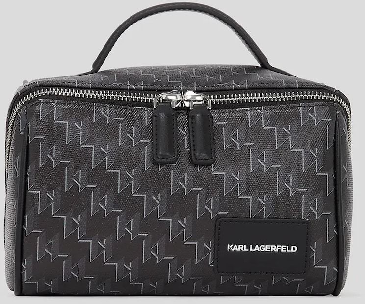 Kozmetická taška Karl Lagerfeld čierna farba, A3W32027