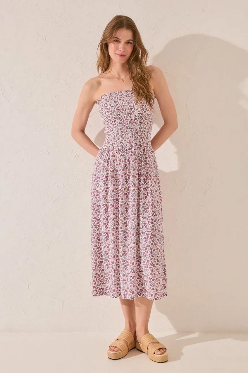 Šaty women'secret fialová farba, midi, áčkový strih, 4479832