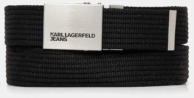 Opasok Karl Lagerfeld Jeans čierna farba, A3M33128