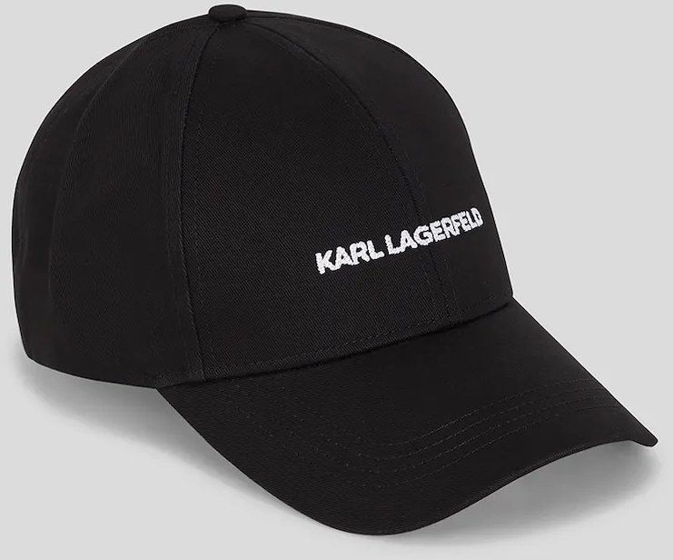 Bavlnená šiltovka Karl Lagerfeld čierna farba, s nášivkou, A3W33023