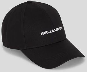 Bavlnená šiltovka Karl Lagerfeld čierna farba, s nášivkou, A3W33023