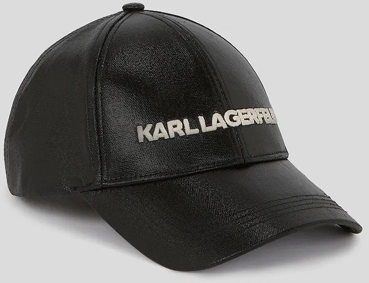 Šiltovka Karl Lagerfeld čierna farba, s nášivkou, A3W33140