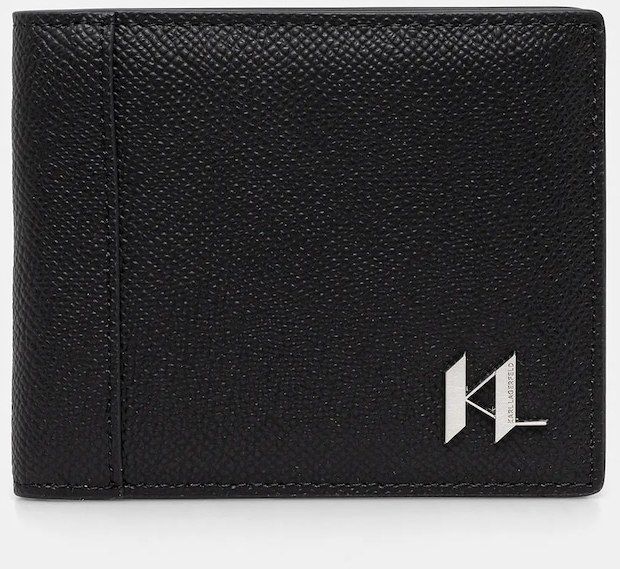 Kožená peňaženka Karl Lagerfeld K/MONOGRAM čierna farba, A3M30182