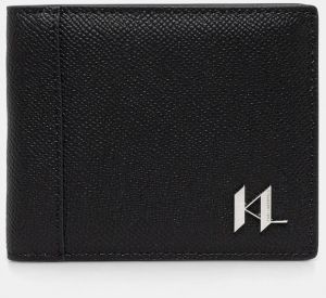 Kožená peňaženka Karl Lagerfeld K/MONOGRAM čierna farba, A3M30182