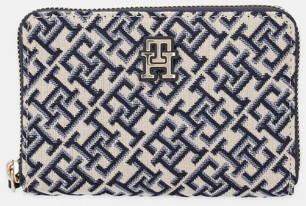 Peňaženka Tommy Hilfiger dámska, tmavomodrá farba, AW0AW17479