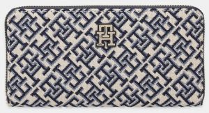 Peňaženka Tommy Hilfiger dámska, tmavomodrá farba, AW0AW17478