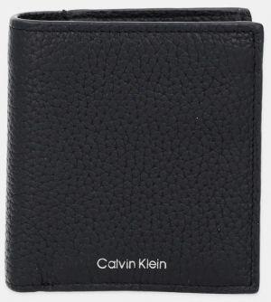 Kožená peňaženka Calvin Klein čierna farba, LV04D1027G