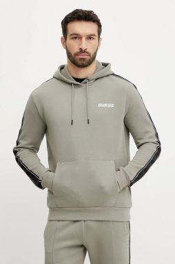 Mikina Guess MICKEY pánska, hnedá farba, s kapucňou, s potlačou, Z4RQ21 KB3P2