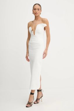 Šaty Bardot ROSALYN čierna farba, maxi, priliehavé, 59733DB