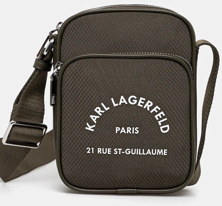 Malá taška Karl Lagerfeld K/IKON pánska, zelená farba, A2M30158