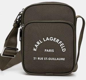 Malá taška Karl Lagerfeld K/IKON pánska, zelená farba, A2M30158