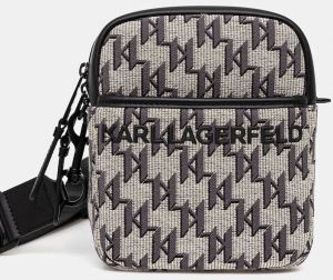 Malá taška Karl Lagerfeld K/MONOGRAM pánska, čierna farba, A2M30234