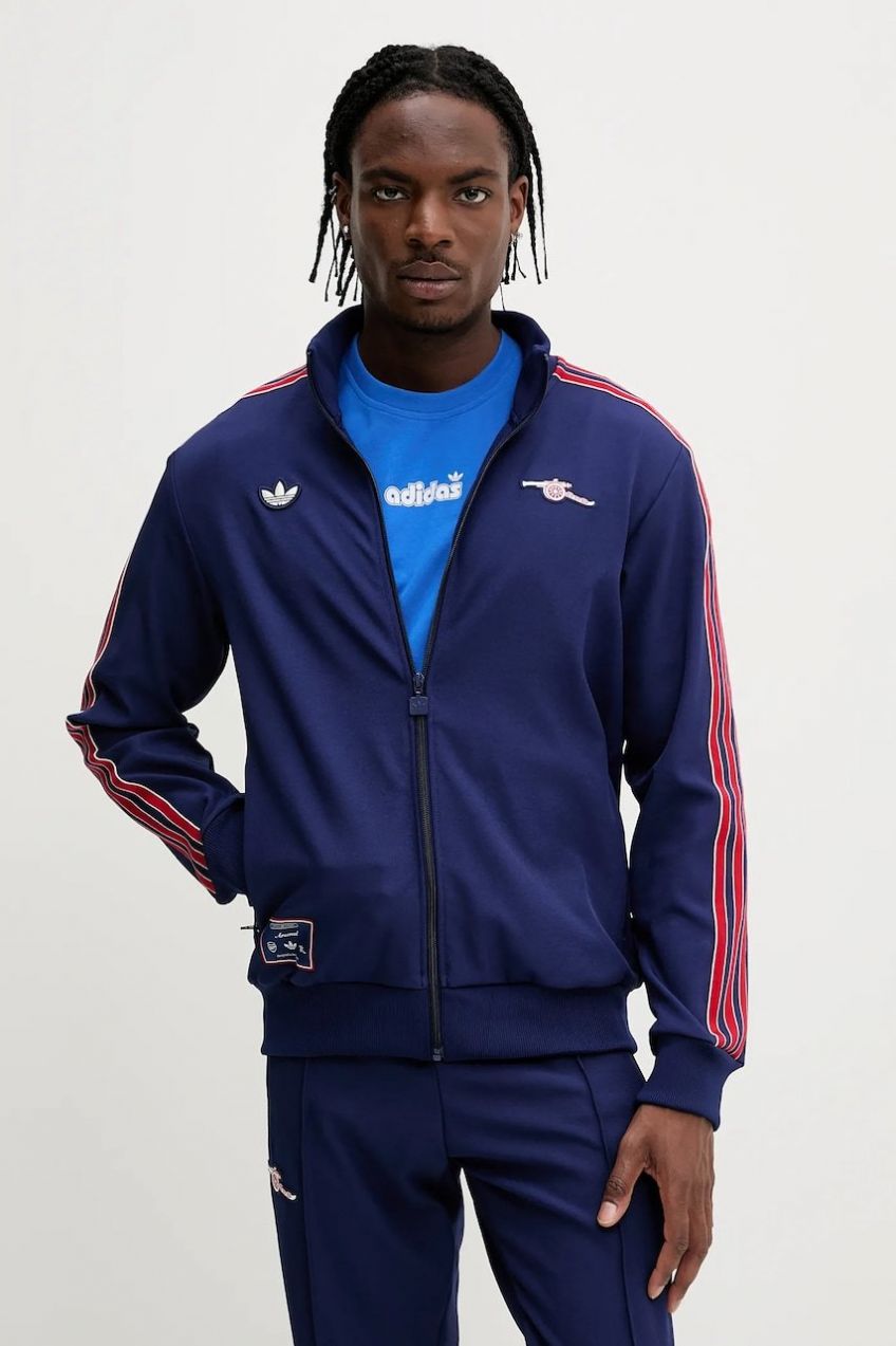 Mikina adidas Originals Arsenal FC tmavomodrá farba, s nášivkou, JF0544