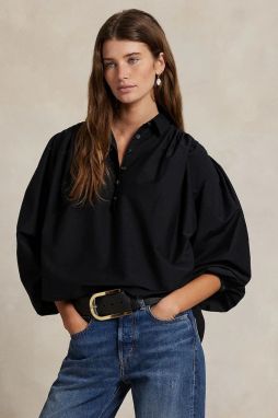 Blúzka Polo Ralph Lauren čierna farba, jednofarebná, 211971508