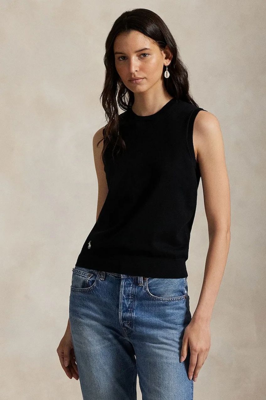 Sveter Polo Ralph Lauren čierna farba, 211972111