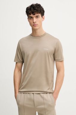 Tričko Emporio Armani pánsky, žltá farba, jednofarebný