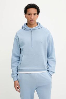 Bavlnená mikina Hugo Blue čierna farba, s kapucňou, s nášivkou, 50522381