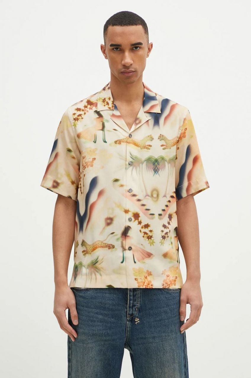Košeľa Paul Smith pánska, hnedá farba, regular, M1R-905U-P02576
